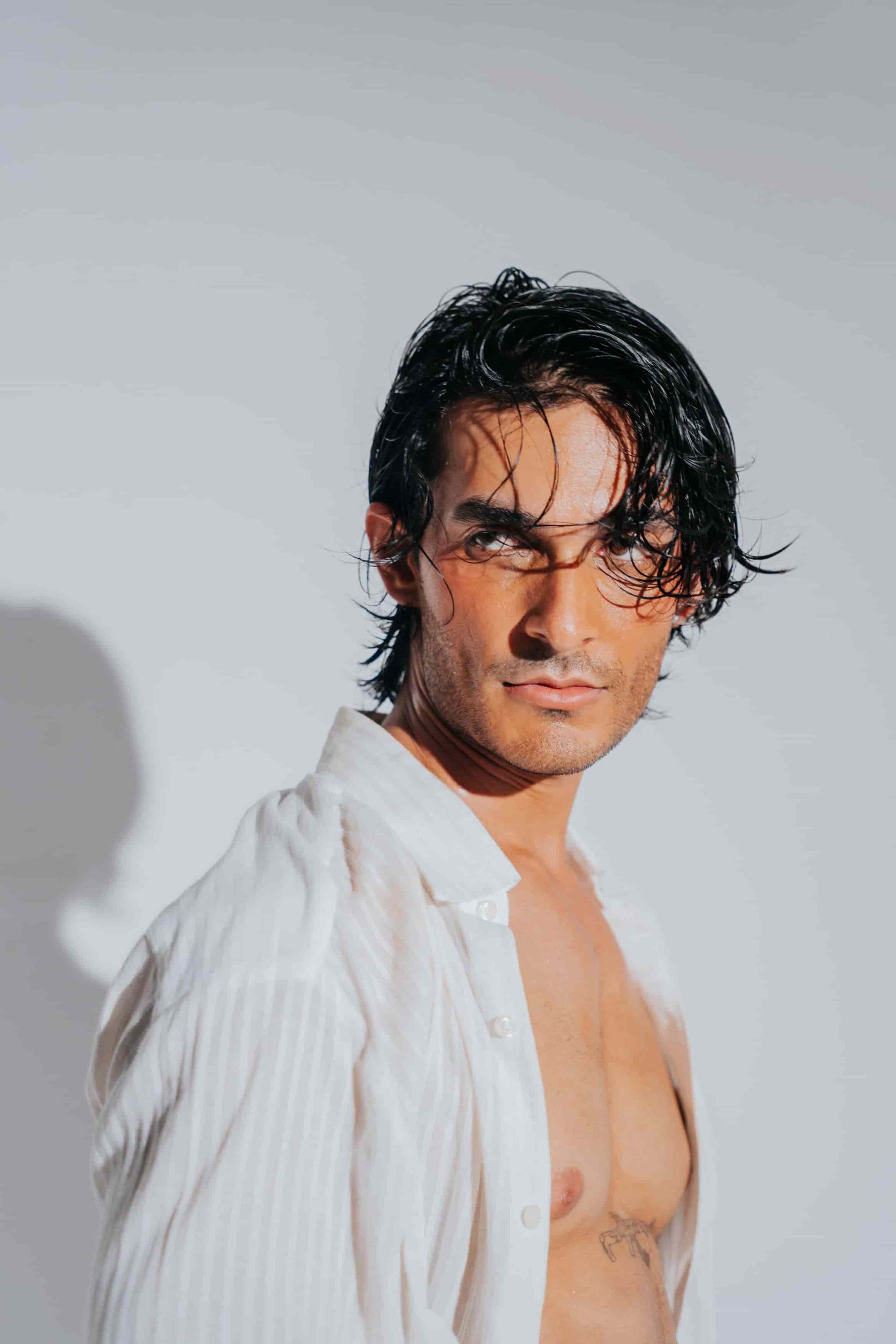 groomed hair style for man